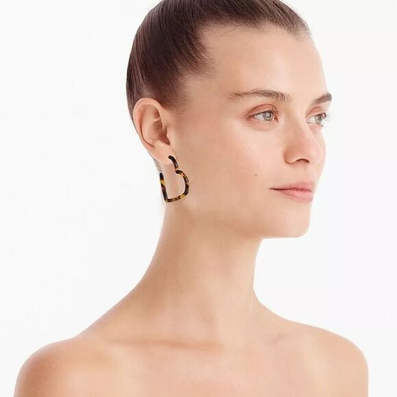 Jcrew heart black white earrings - Picture 3 of 3